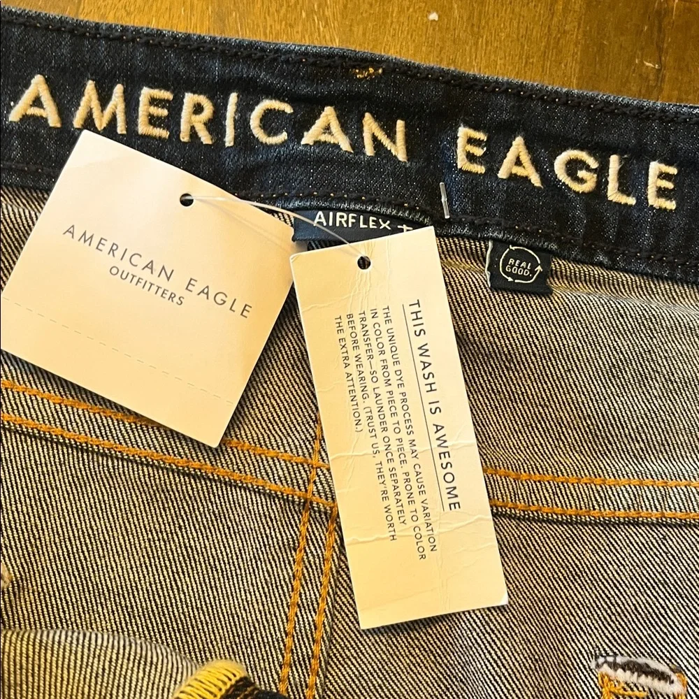 American Eagle Airflex+ Relaxed Straight Jeans 40x34 - Picture 3 of 5